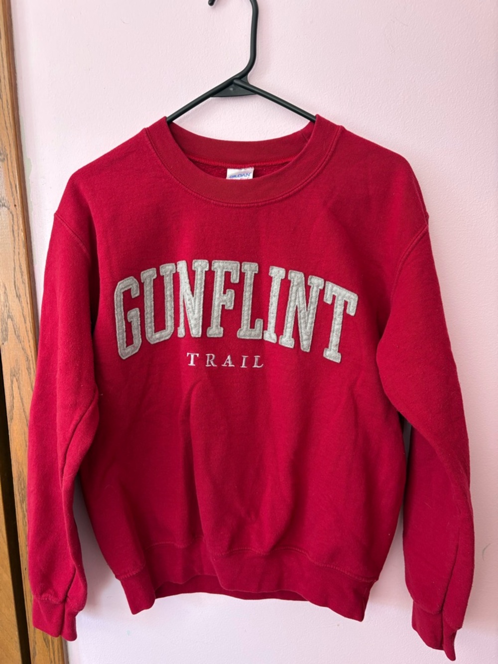 Gildan Red 'Gunflint Trail' Crewneck Sweatshirt - Women
